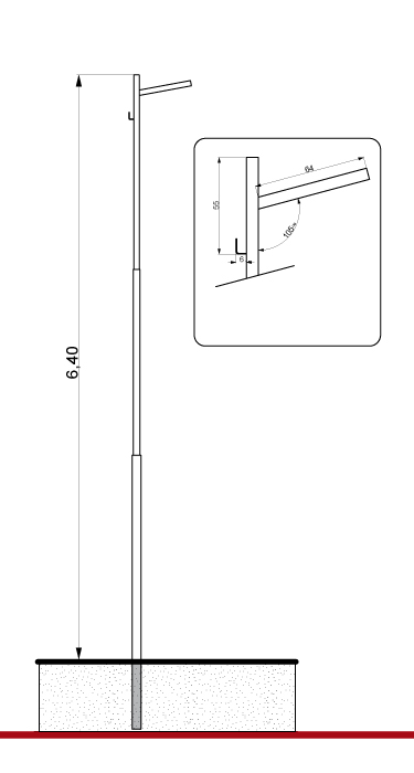 columna de alumbrado publico