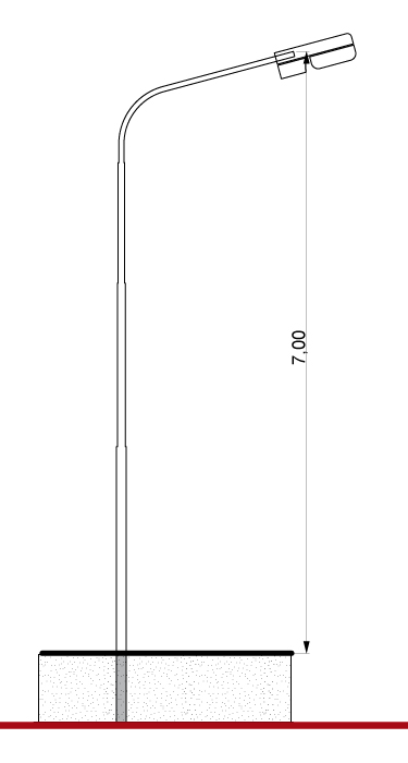 Columna alumbrado público 7 metros